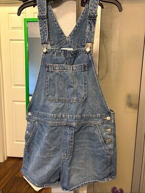 Blue Denim Short Overalls - Casual Women’s Jeans Overall Shorts